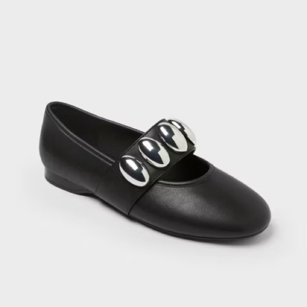 Black Women's Shoes with Silver Accents